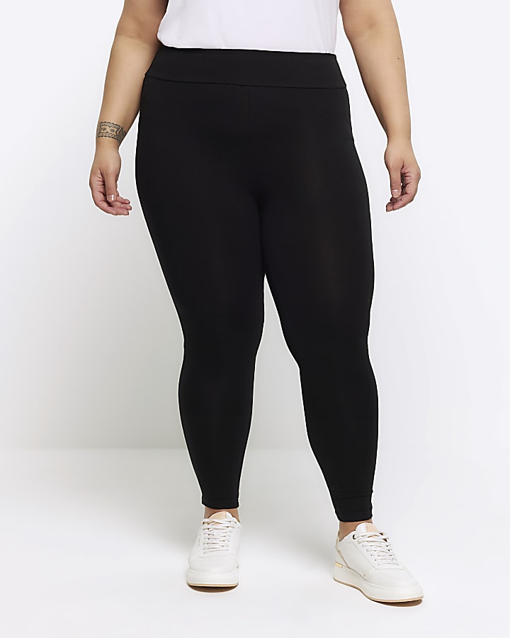 Plus 3 Pack Black High Waisted Leggings