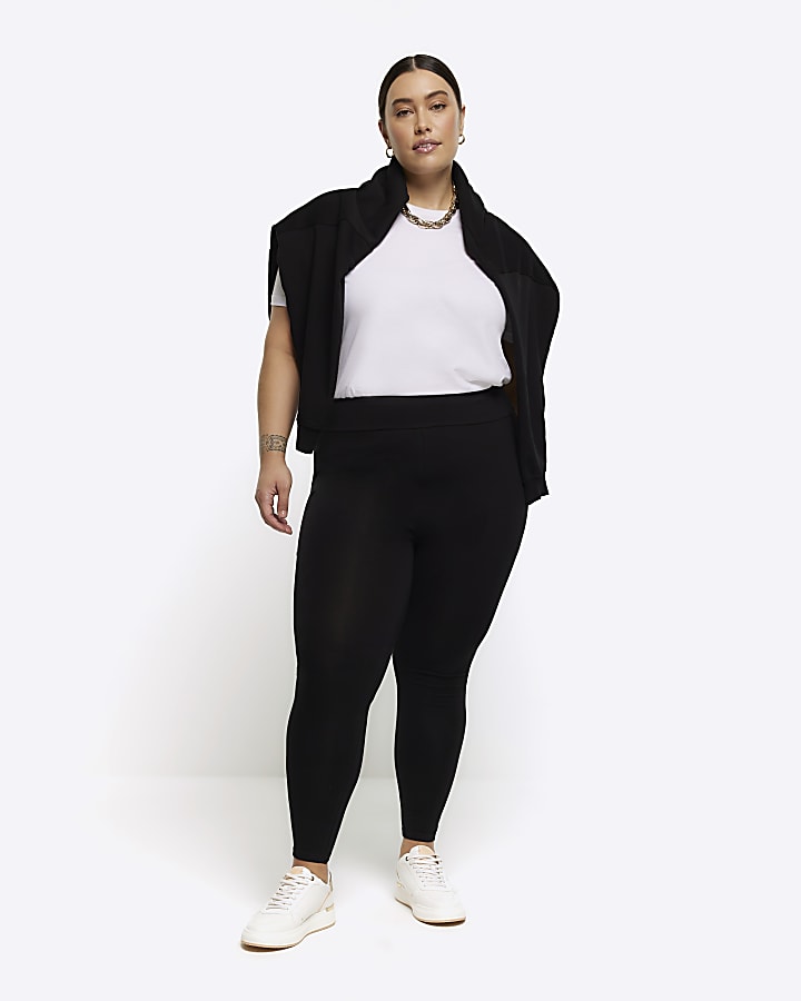 Plus 3 Pack Black High Waisted Leggings