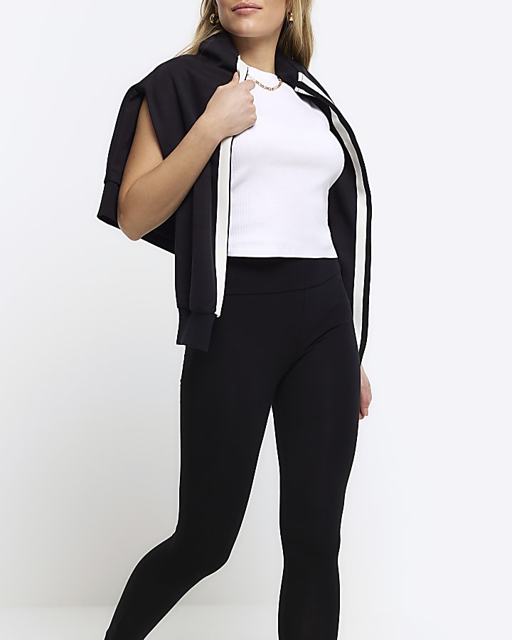 Petite Black High Waisted Legging Multipack