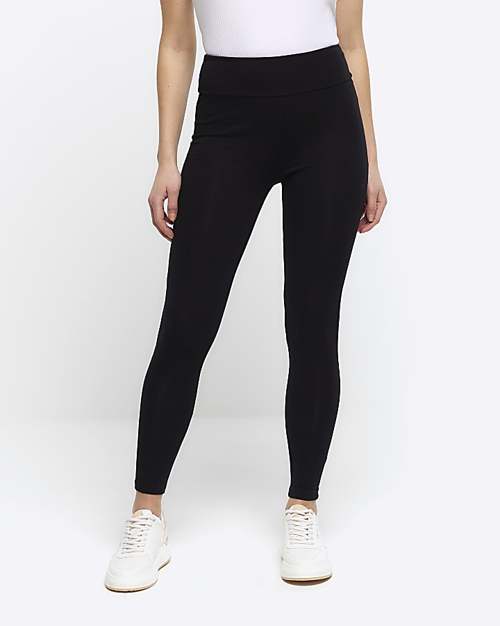 Petite Black High Waisted Legging Multipack