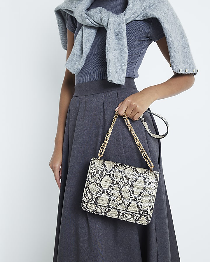 Snake print bag river island sale