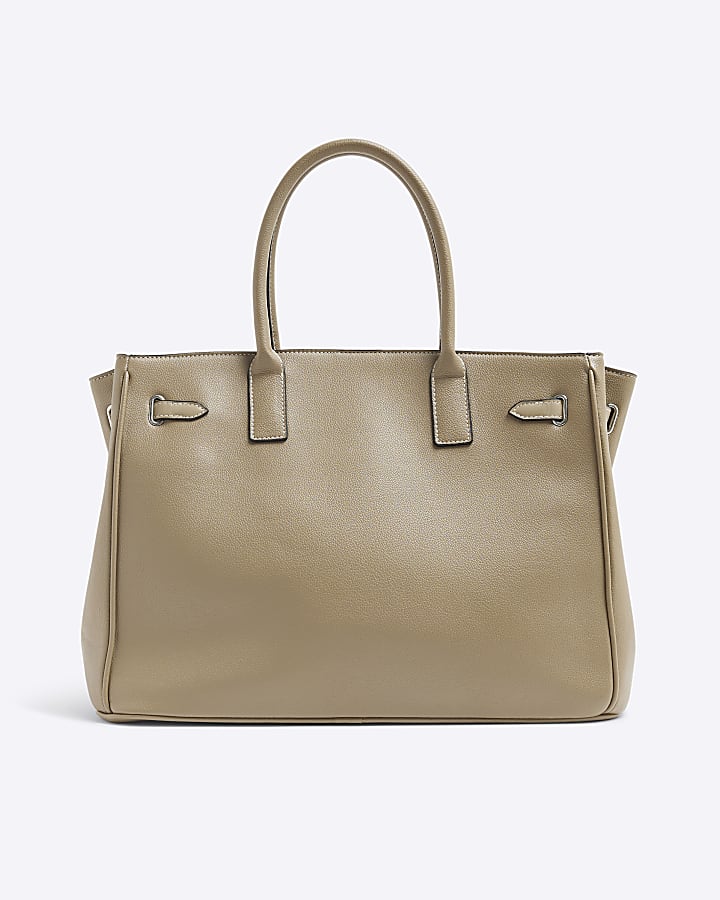 Beige Large Charmed Tote Bag