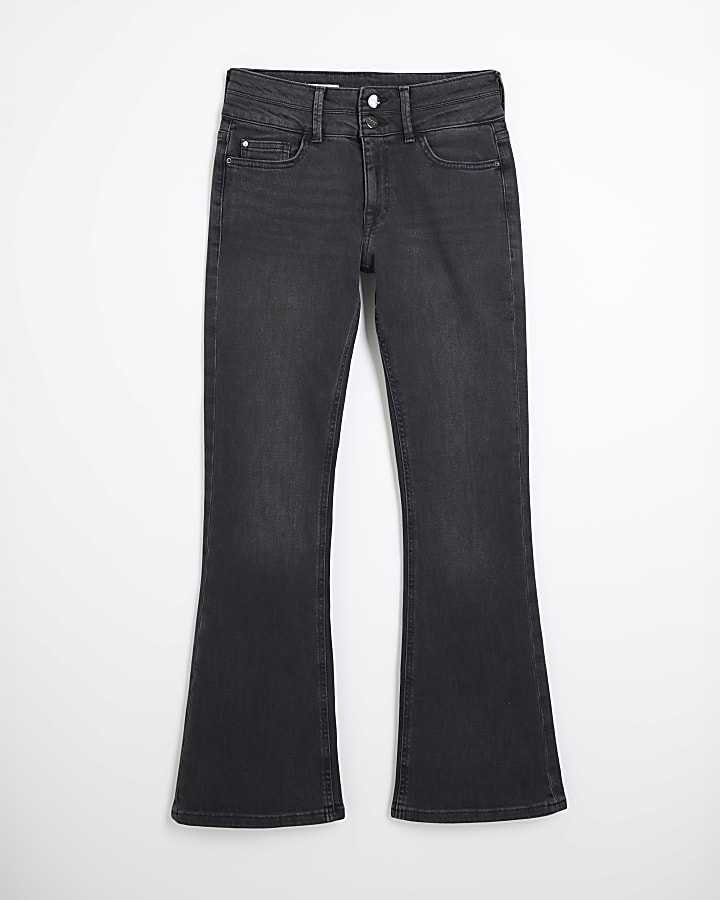 Petite Black Double Waistband Jeans