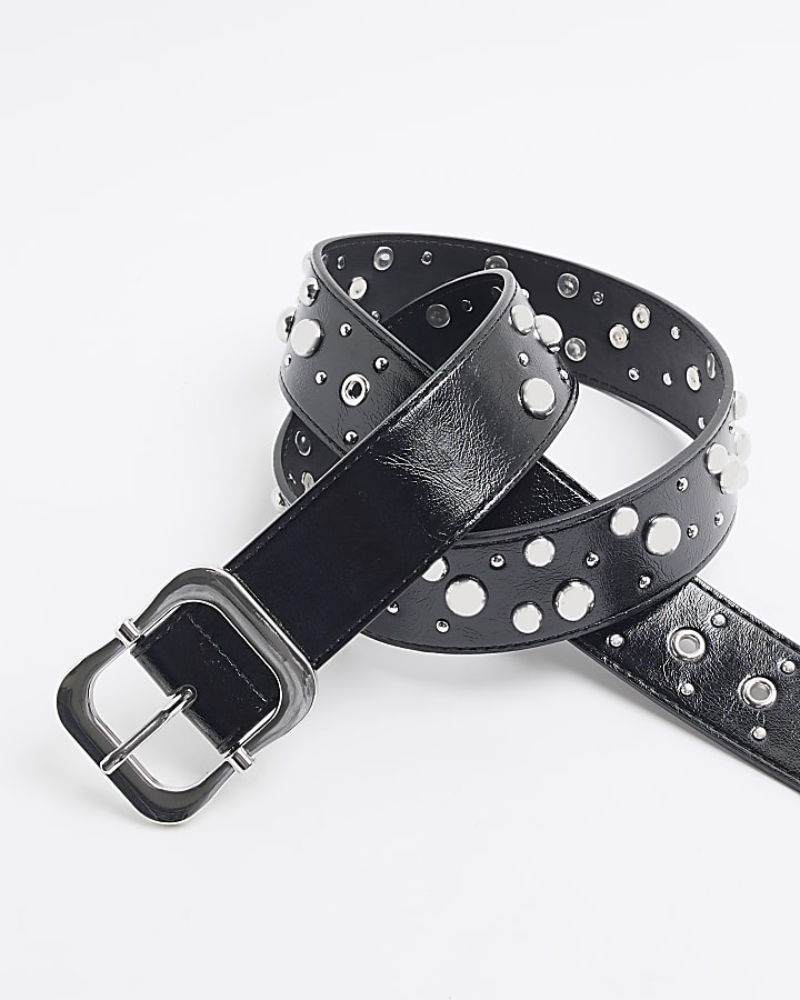 Black studded belt