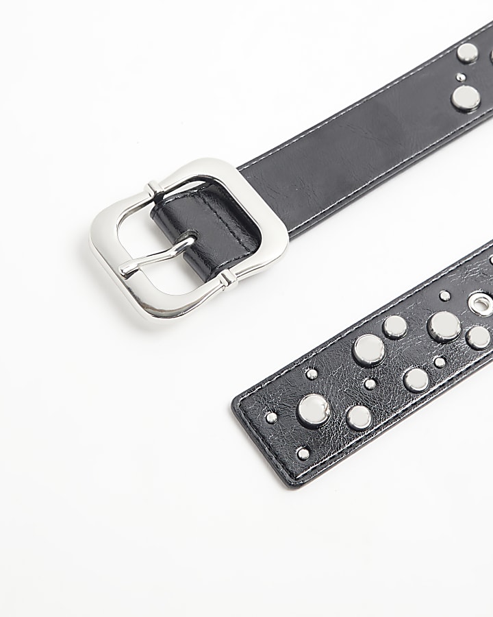 Black studded belt