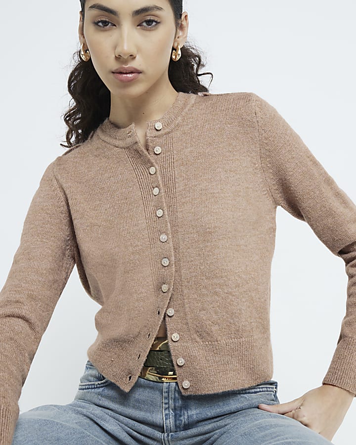 Brown Button Cardigan