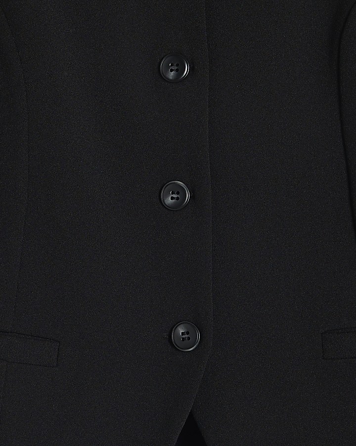 Black Tailored Buttoned Jacket