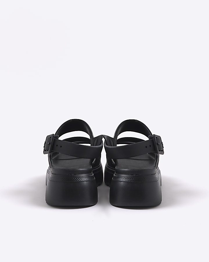 Black Chunky Strapped Sandal