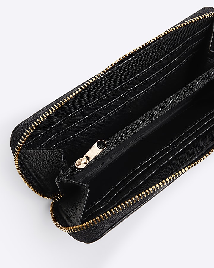 Black webbing stripe purse