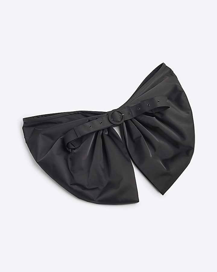 Black Oversized Bow Belt