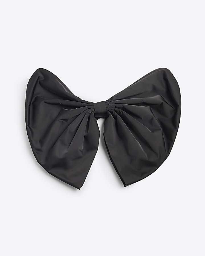 Black Oversized Bow Belt