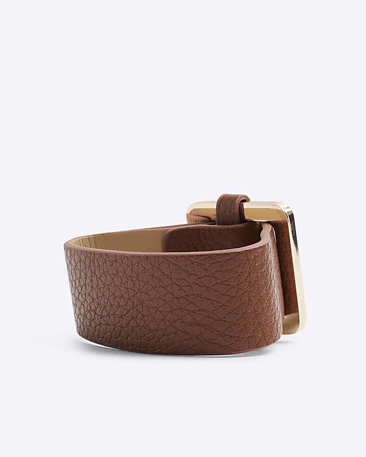 Brown buckle cuff bracelet