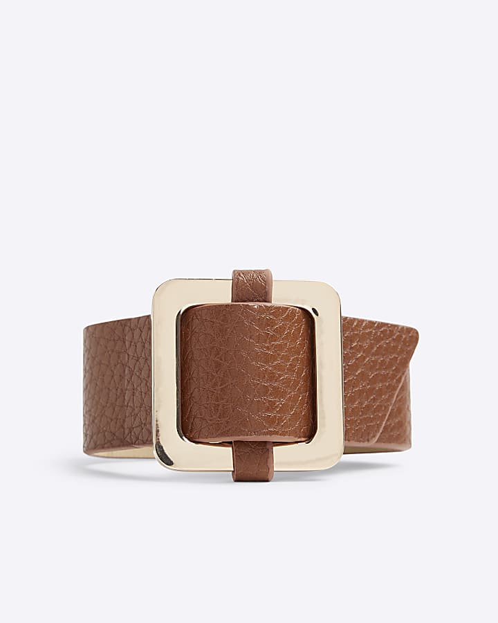 Brown buckle cuff bracelet