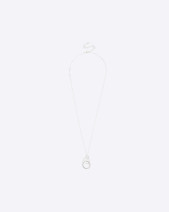 Silver Linked Circle Necklace