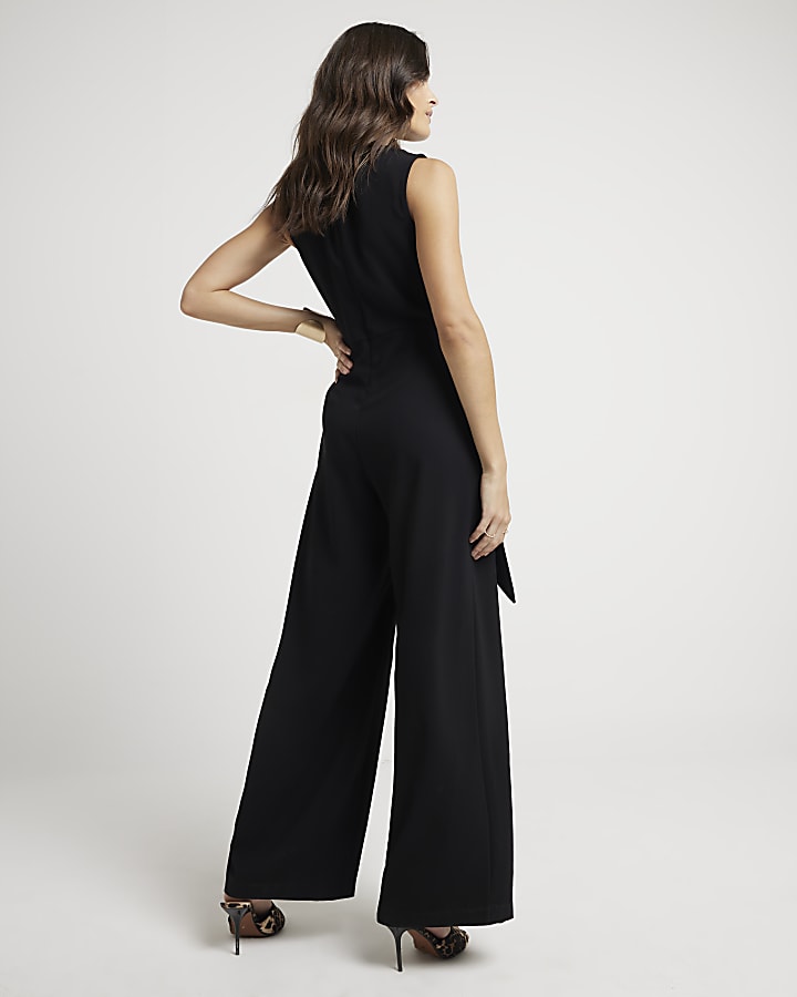 Black belted jumpsuit