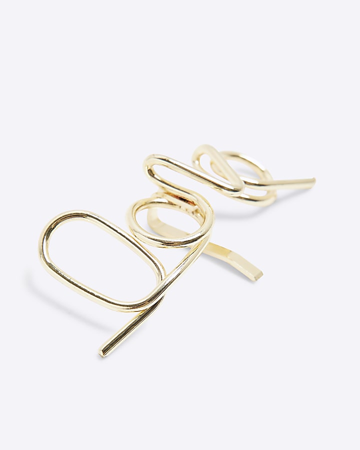 Gold Love Ponytail Clip