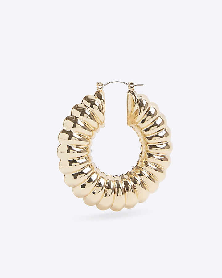 Gold Chunky Hoop Earrings