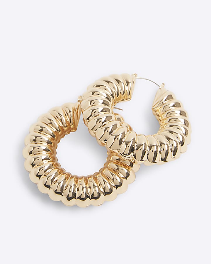 Gold Chunky Hoop Earrings