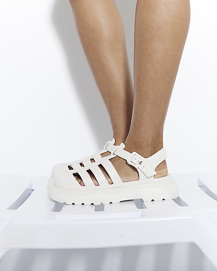 White Chunky Strapped Sandal