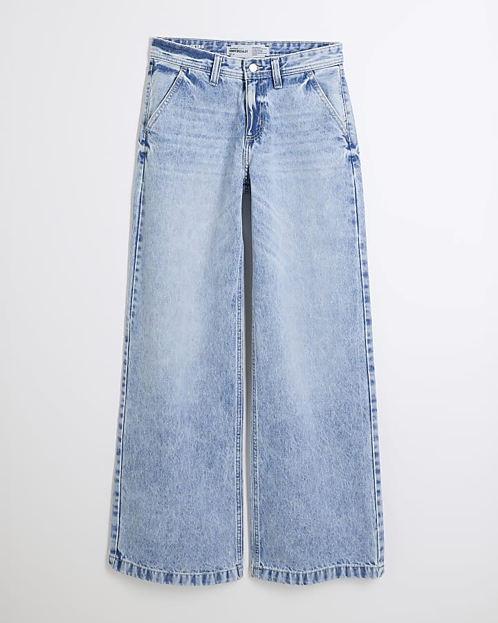 Blue Denim Tailored Baggy Jeans