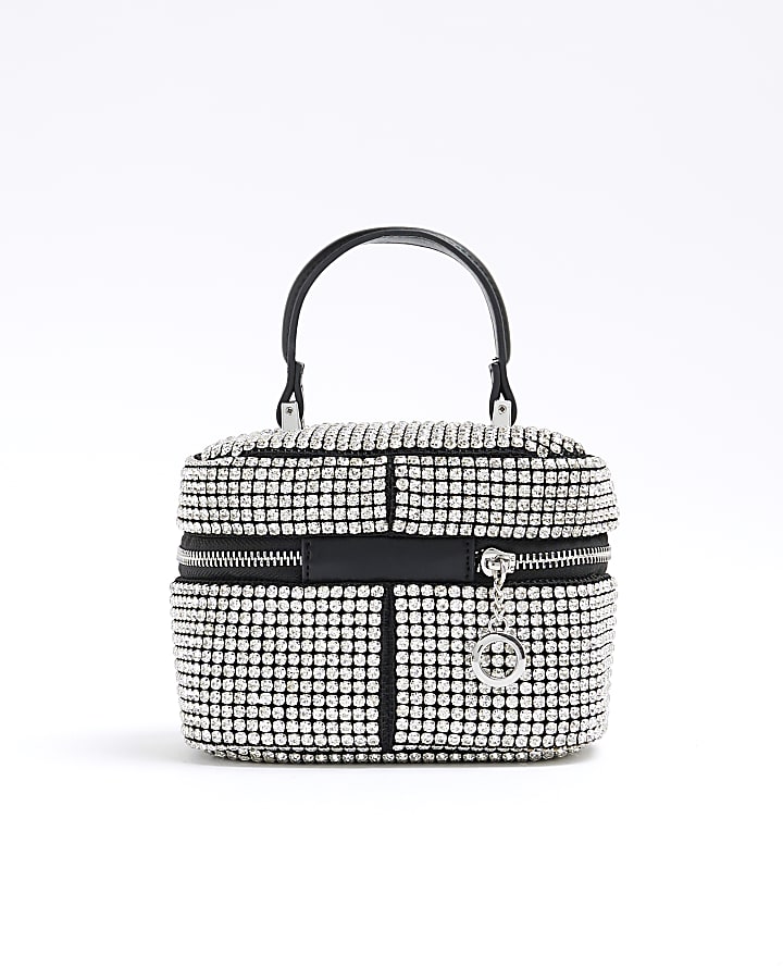 Silver Diamante Vanity Bag