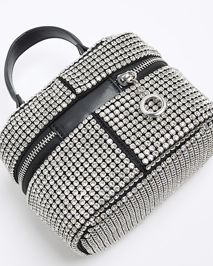 Silver Diamante Vanity Bag