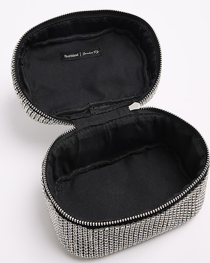 Silver Diamante Vanity Bag