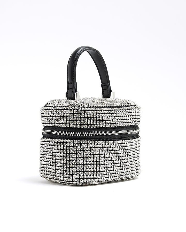 Silver Diamante Vanity Bag