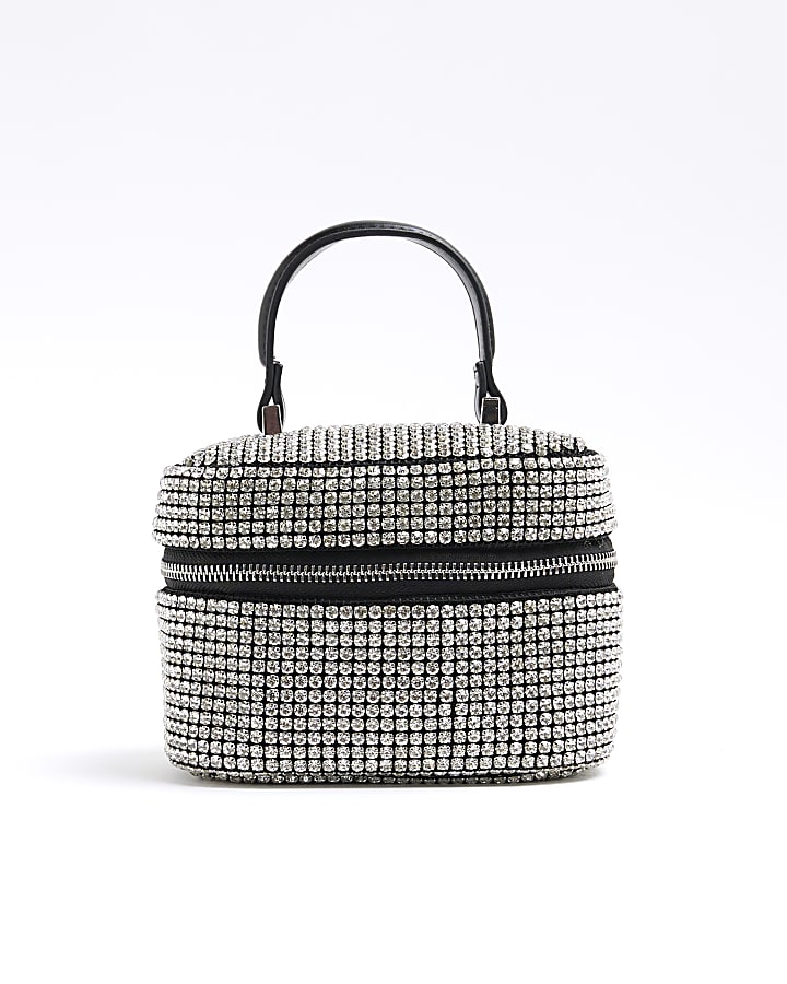 Silver Diamante Vanity Bag