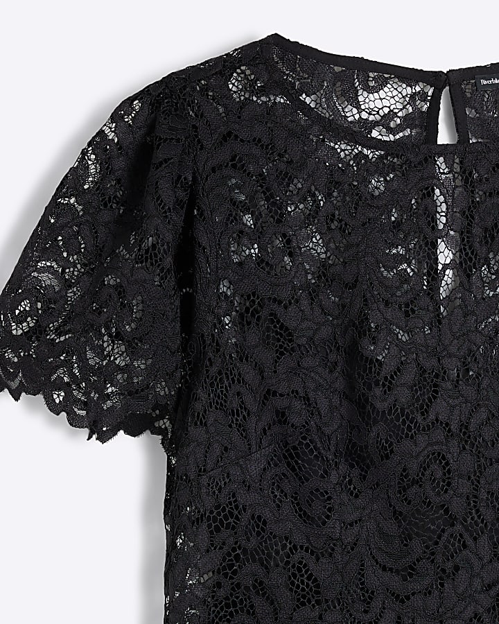 Black Lace Mini Dress