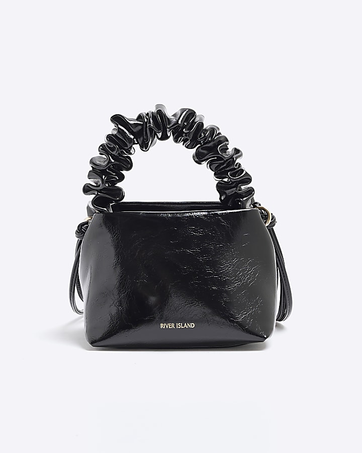 Black Grab Handle Cross Body Bag