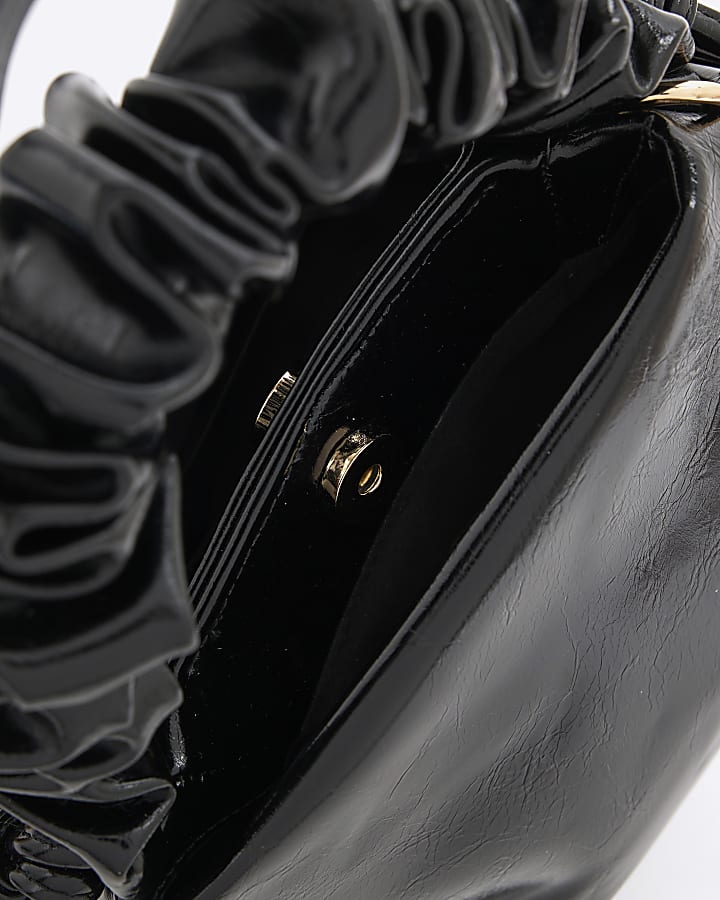 Black Grab Handle Cross Body Bag
