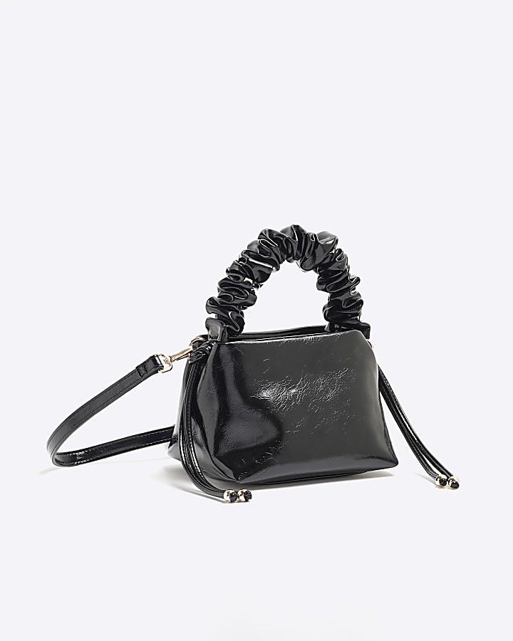 Black Grab Handle Cross Body Bag