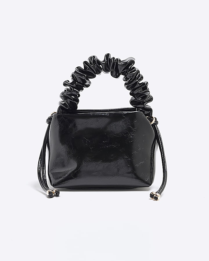 Black Grab Handle Cross Body Bag