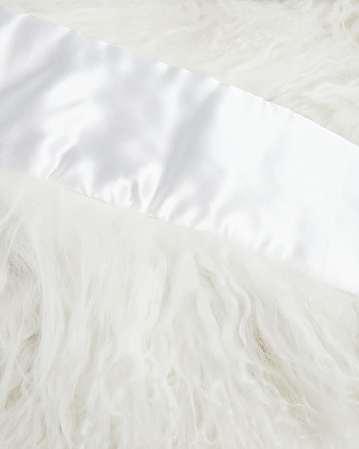 Cream Mongolian Wool Scarf