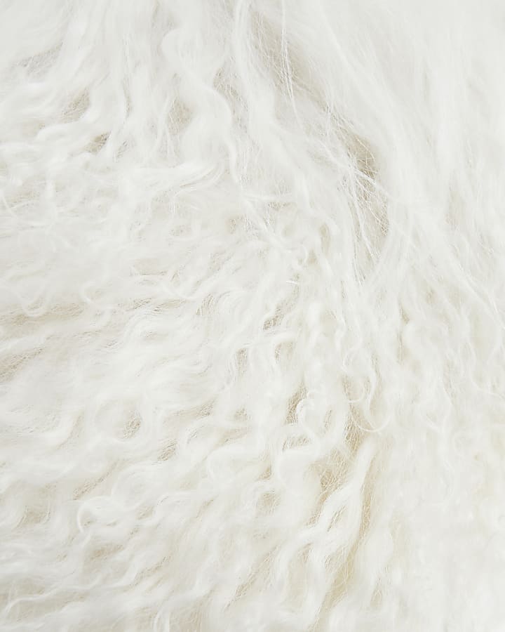 Cream Mongolian Wool Scarf