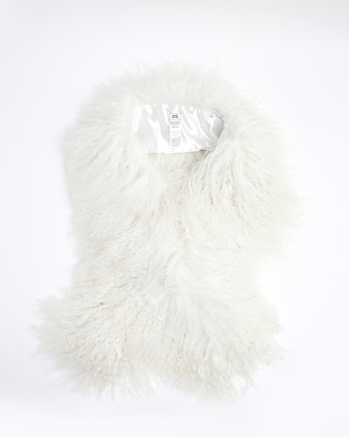 Cream Mongolian Wool Scarf
