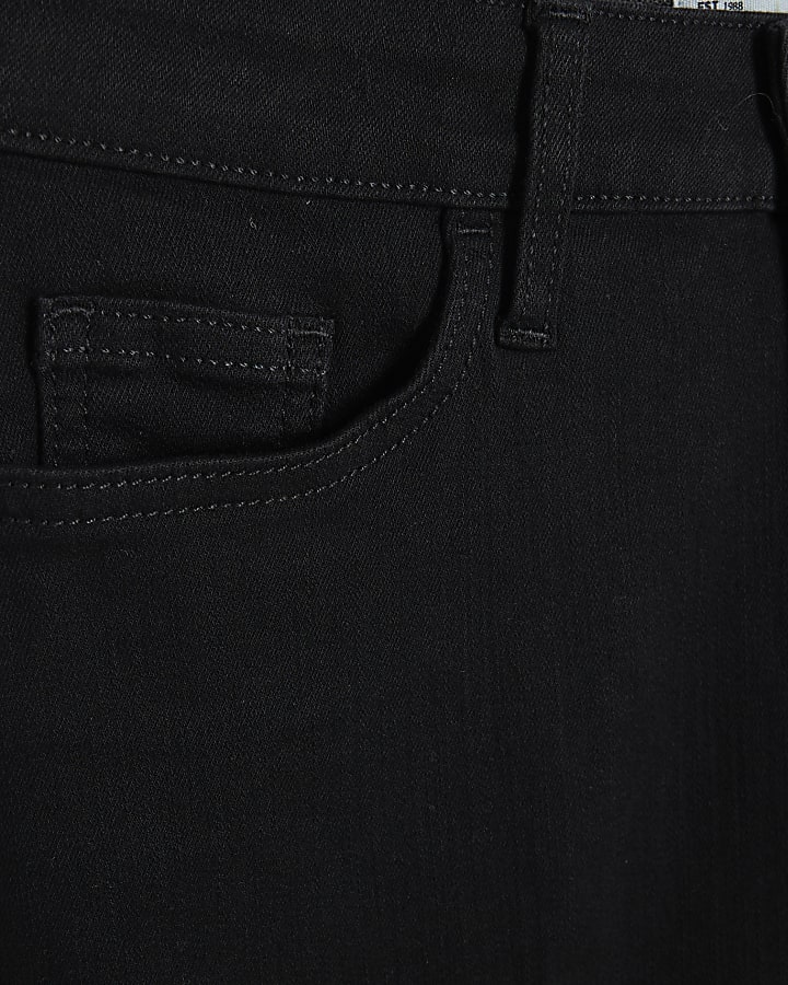 Black High Rise Wide Leg Jeans