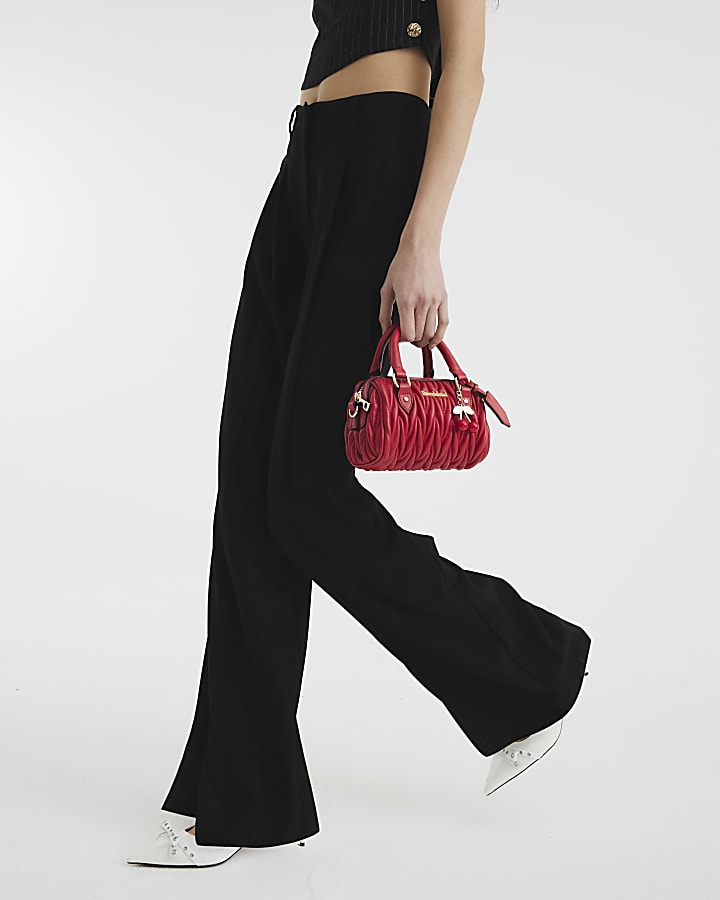 Black Soft Wide Leg Trousers