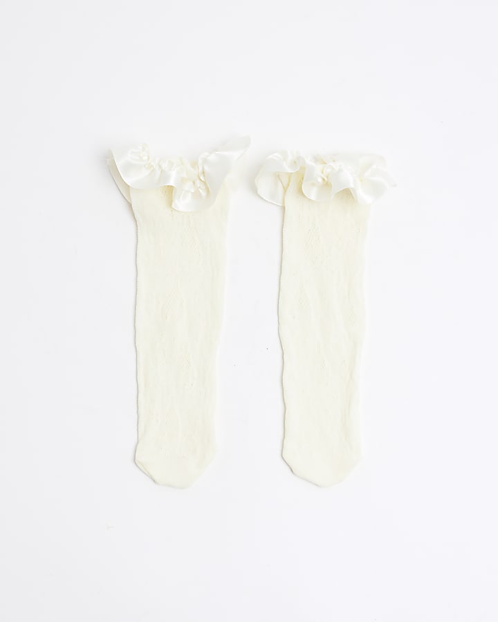 Cream Frill Socks