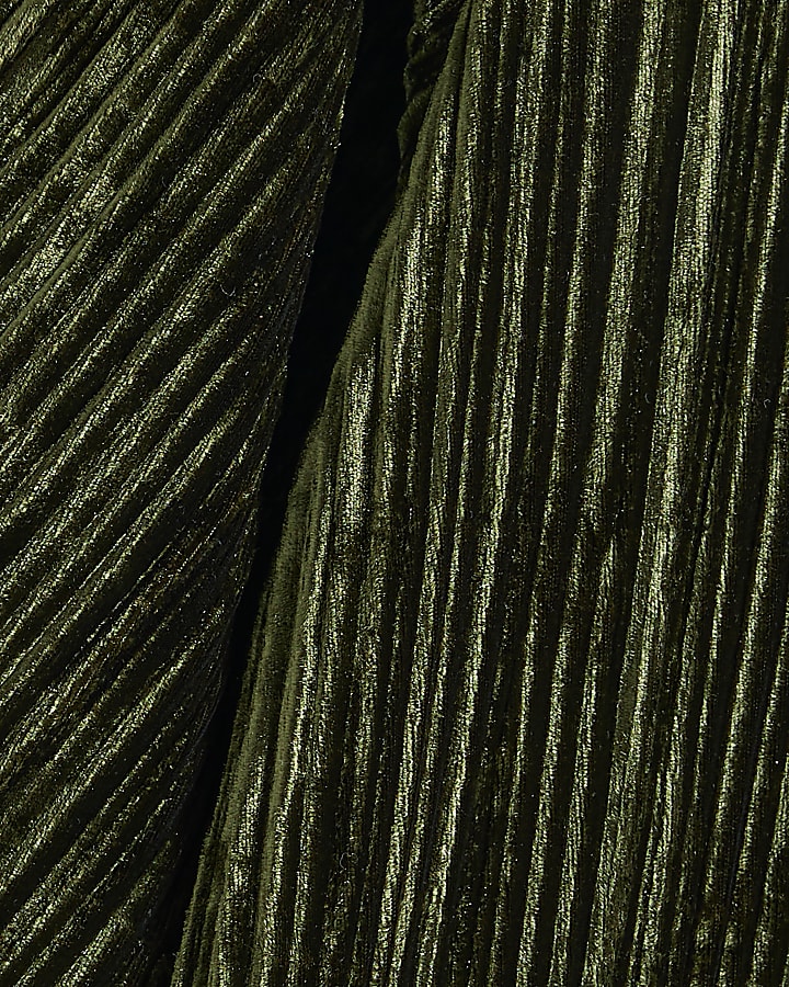 Green Velvet Plisse T-shirt