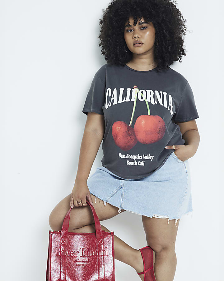 Plus Grey California Cherry T-Shirt