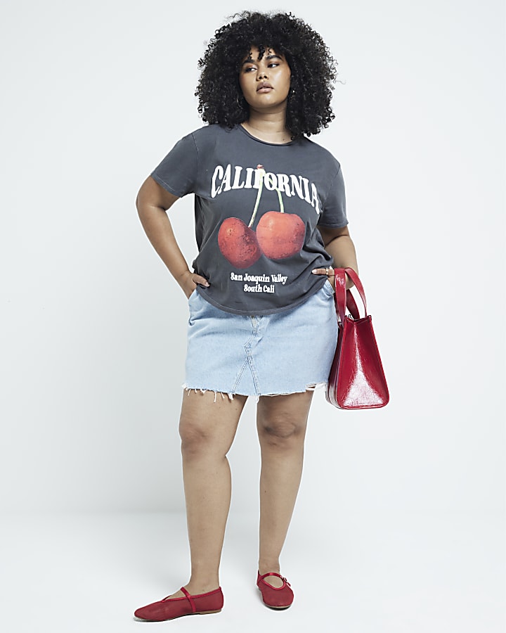 Plus Grey California Cherry T-Shirt