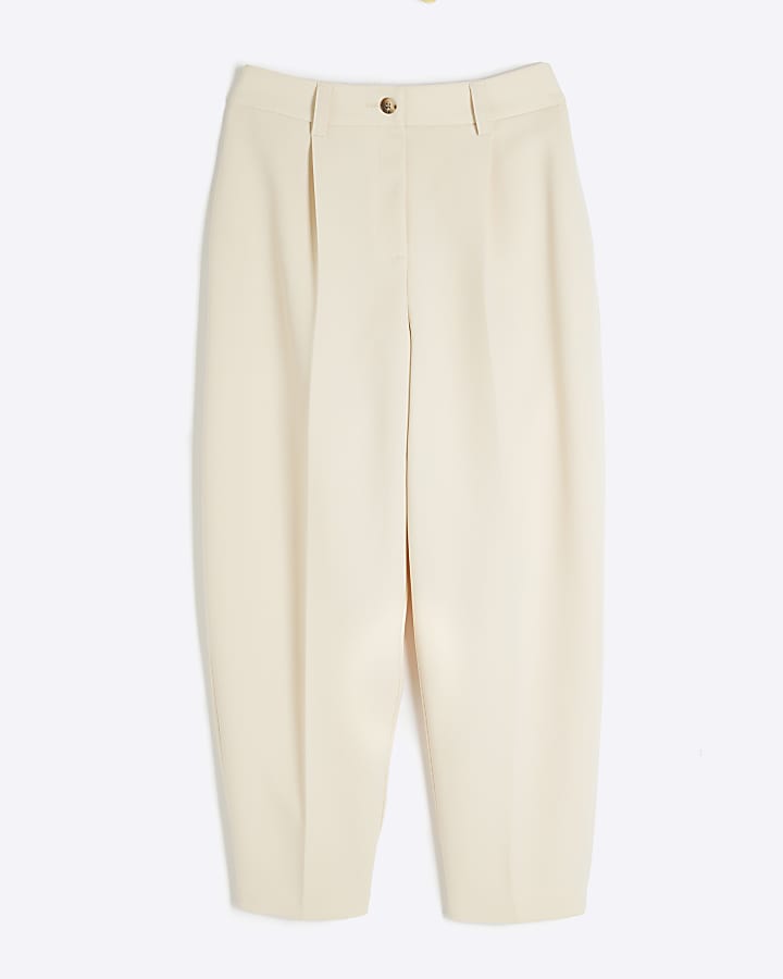 Yellow Slim Barrel Leg Trousers