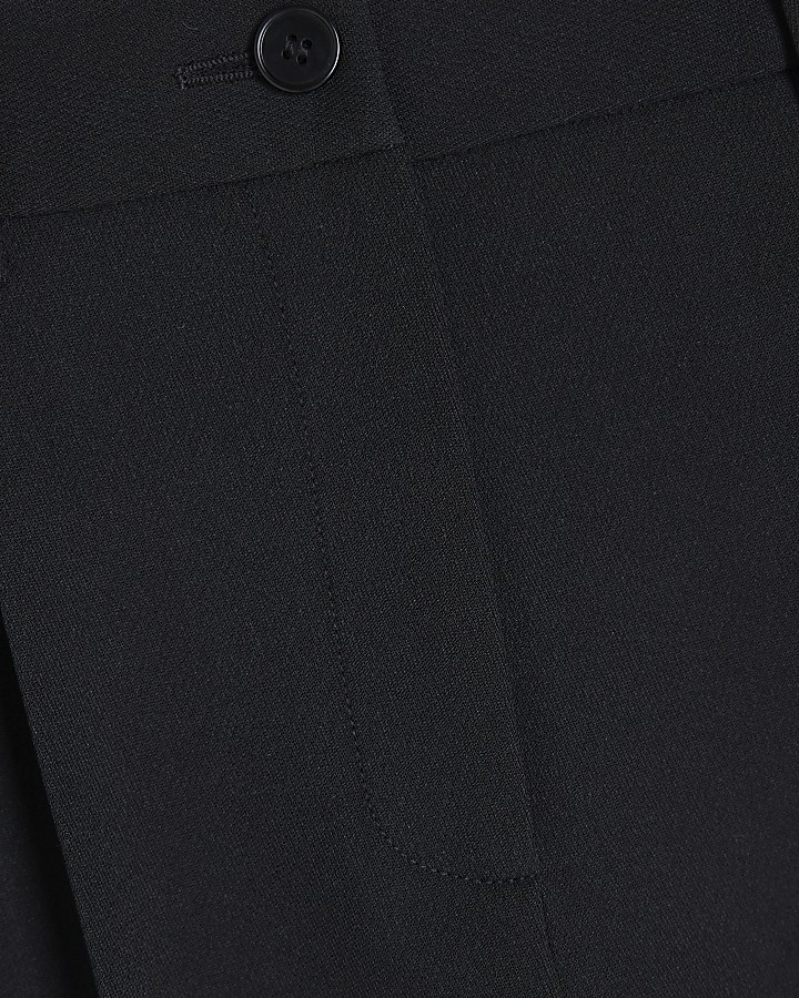 Black Slim Fit Barrel Leg Trousers