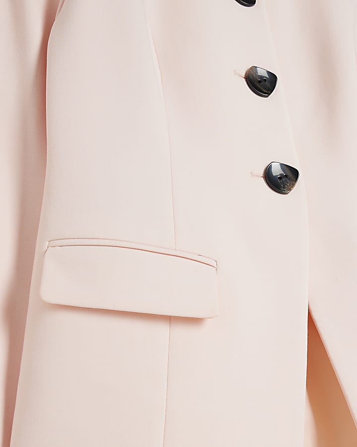 Pink Button Front Blazer