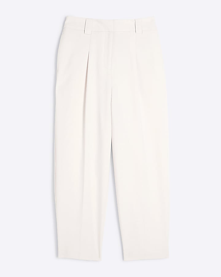 Pink Straight Leg Tapered Trousers