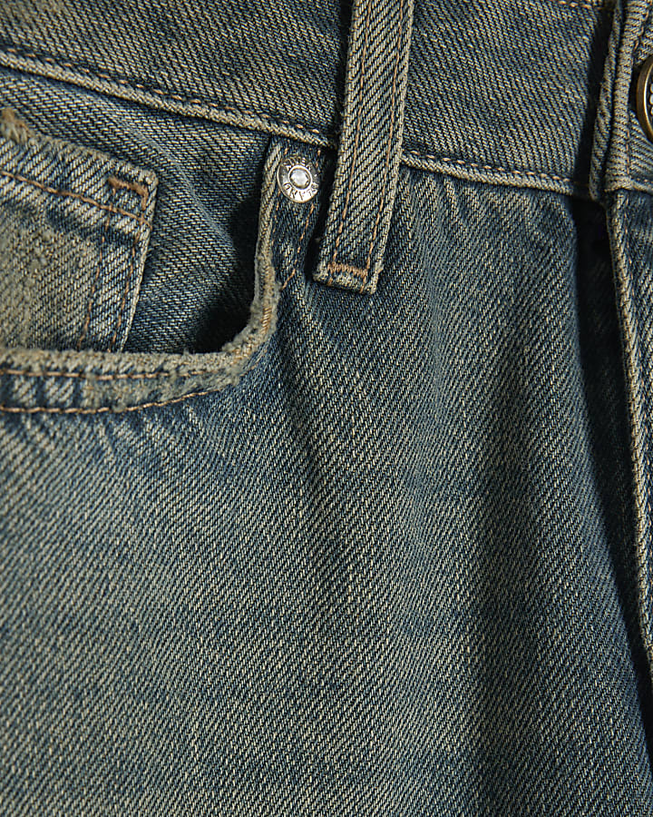 Petite Blue Denim Relaxed Straight Jeans