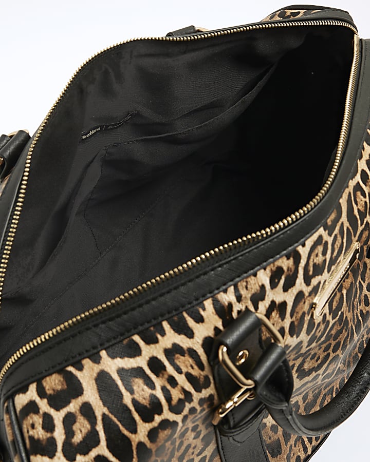 Brown Leopard Barrel Bag Bundle