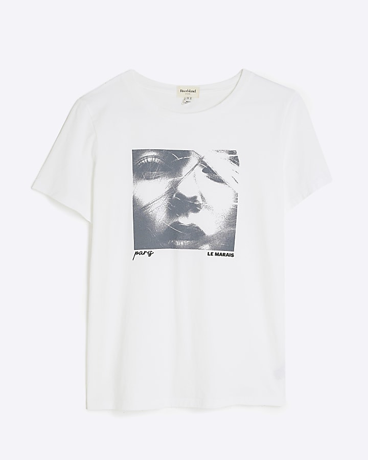 White Photographic Girl T-Shirt